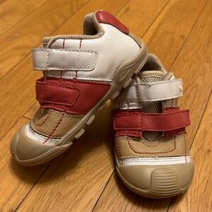 Bibi Angel Baby Shoes – Red Tan Leather Sneakers – EU 23 / Toddler 7 – Brazil